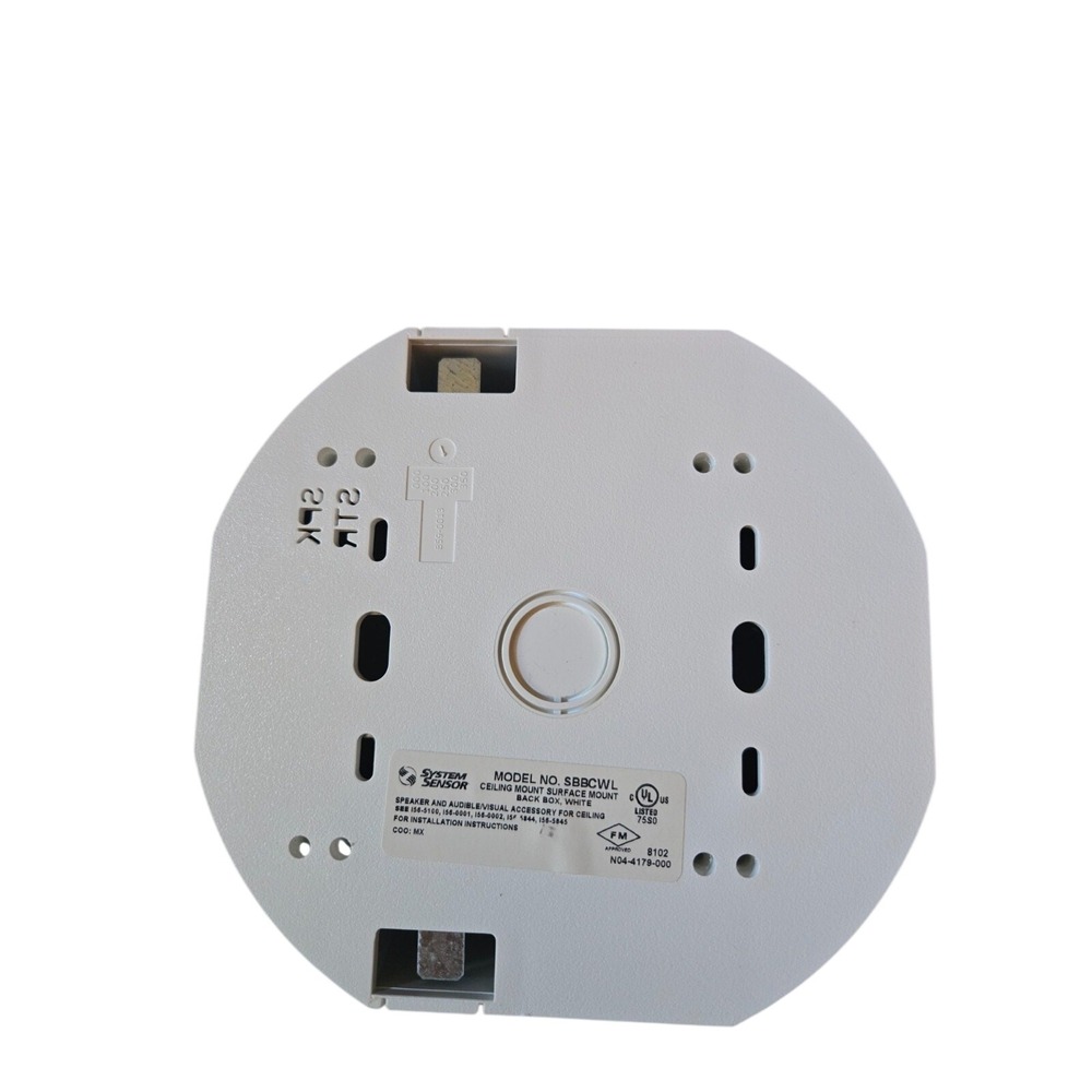 System Sensor SBBcwl White Ceiling Speaker Surface Mount Back Box